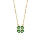 Colgante de oro amarillo de 18 Kt con esmeralda de 0,23 ct y diamante de 0,03 ct