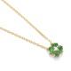 Colgante de oro amarillo de 18 Kt con esmeralda de 0,23 ct y diamante de 0,03 ct