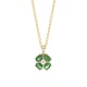 Colgante de oro amarillo de 18 Kt con esmeralda de 0,23 ct y diamantes de 0,04 ct