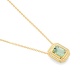 Colgante de oro amarillo de 18 Kt con piedra de color y diamantes de 0,10 ct