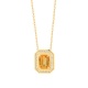 Colgante de oro amarillo de 18 Kt con piedra de color y diamantes de 0,10 ct