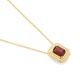 Colgante de oro amarillo de 18 Kt con piedra de color y diamantes de 0,10 ct