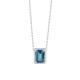 Colgante Rosetón de oro blanco de 18 Kt con piedra de color y diamantes de 0,05 ct