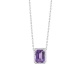 Colgante Rosetón de oro blanco de 18 Kt con piedra de color y diamantes de 0,05 ct