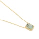 Colgante Rosetón de oro amarillo de 18 Kt con piedra de color y diamantes de 0,05 ct