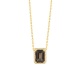 Colgante Rosetón de oro amarillo de 18 Kt con piedra de color y diamantes de 0,05 ct