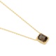 Colgante Rosetón de oro amarillo de 18 Kt con piedra de color y diamantes de 0,05 ct