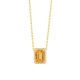 Colgante Rosetón de oro amarillo de 18 Kt con piedra de color y diamantes de 0,05 ct