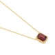 Colgante Rosetón de oro amarillo de 18 Kt con piedra de color y diamantes de 0,05 ct