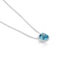 Colgante Rosetón de oro blanco de 18 Kt con topacio de 1,40 ct y diamantes de 0,05 ct