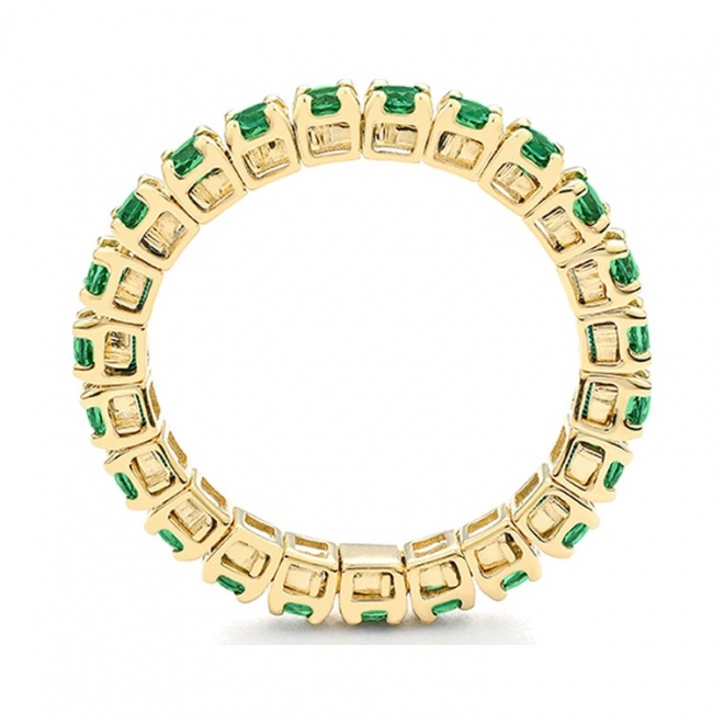 Anillo Alianza de oro amarillo de 18 Kt con topacio