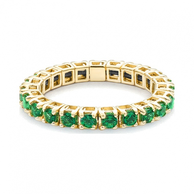 Anillo Alianza de oro amarillo de 18 Kt con topacio