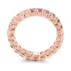 Anillo Alianza de oro rosa de 18 Kt con topacio