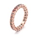 Anillo Alianza de oro rosa de 18 Kt con topacio