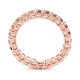Anillo Alianza de oro rosa de 18 Kt con topacio