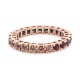Anillo Alianza de oro rosa de 18 Kt con topacio
