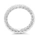 Anillo Media alianza de oro blanco de 18 Kt con diamantes de 0,44 a 0,45 ct