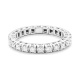 Anillo Media alianza de oro blanco de 18 Kt con diamantes de 0,44 a 0,45 ct