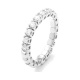 Anillo Media alianza de oro blanco de 18 Kt con diamantes de 0,40 ct