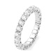 Anillo Alianza de oro blanco de 18 Kt con diamantes de 0,68 a 0,78 ct