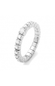 Anillo Alianza de oro blanco de 18 Kt con diamantes de 0,80 a 0,85 ct