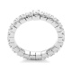 Anillo Alianza de oro blanco de 18 Kt con diamantes de 0,80 a 0,85 ct