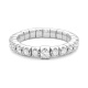 Anillo Alianza de oro blanco de 18 Kt con diamantes de 0,80 a 0,85 ct