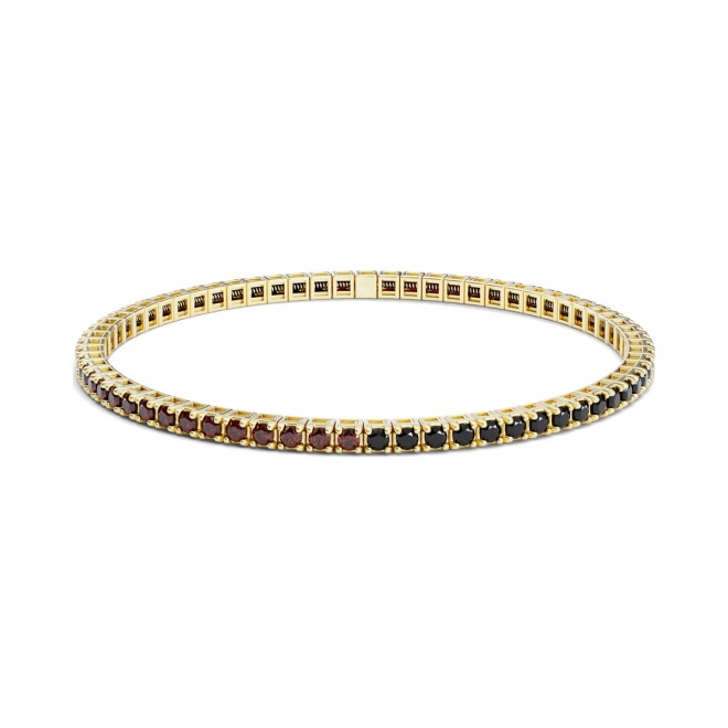 Pulsera Elástica de oro amarillo de 18 Kt con topacios de 2,58 ct