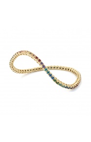 Pulsera Elástica de oro amarillo de 18 Kt con topacio