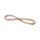 Pulsera Elástica de oro rosa de 18 Kt con piedra de color