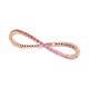 Pulsera Elástica de oro rosa de 18 Kt con piedra de color