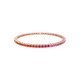Pulsera Elástica de oro rosa de 18 Kt con piedra de color