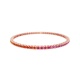 Pulsera Elástica de oro rosa de 18 Kt con piedra de color