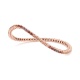 Pulsera Elástica de oro rosa de 18 Kt con topacio