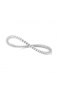 Pulsera Elástica de oro blanco de 18 Kt con diamantes de 1,90 a 3,75 ct