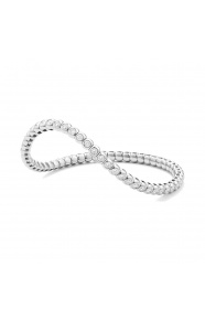 Pulsera Elástica de oro blanco de 18 Kt con diamantes de 2,00 a 3,69 ct