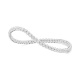 Pulsera Elástica de oro blanco de 18 Kt con diamantes de 2,00 a 3,69 ct