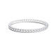 Pulsera Elástica de oro blanco de 18 Kt con diamantes de 2,00 a 3,69 ct