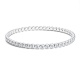 Pulsera Elástica de oro blanco de 18 Kt con diamantes de 2,00 a 3,69 ct
