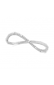 Pulsera Elástica de oro blanco de 18 Kt con diamantes de 2,00 a 3,05 ct