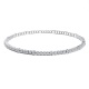 Pulsera Elástica de oro blanco de 18 Kt con diamantes de 2,00 a 3,05 ct