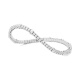 Pulsera Elástica de oro blanco de 18 Kt con diamantes de 2,00 a 3,05 ct