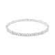 Pulsera Elástica de oro blanco de 18 Kt con diamantes de 2,00 a 3,05 ct