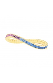 Pulsera Elástica de oro amarillo de 18 Kt con zafiro de 13,35 ct