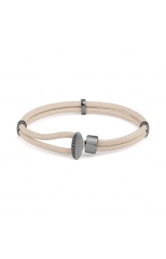Pulsera de cordón de paladio con diamantes negros de 0,07 ct