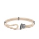Pulsera de cordón de paladio con diamantes negros de 0,07 ct