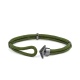 Pulsera de cordón de paladio con diamantes negros de 0,11 ct
