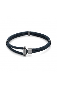 Pulsera de cordón de paladio con diamantes negros de 0,10 ct
