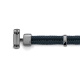 Pulsera de cordón de paladio con diamantes negros de 0,10 ct