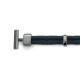 Pulsera de cordón de paladio con diamantes negros de 0,07 ct